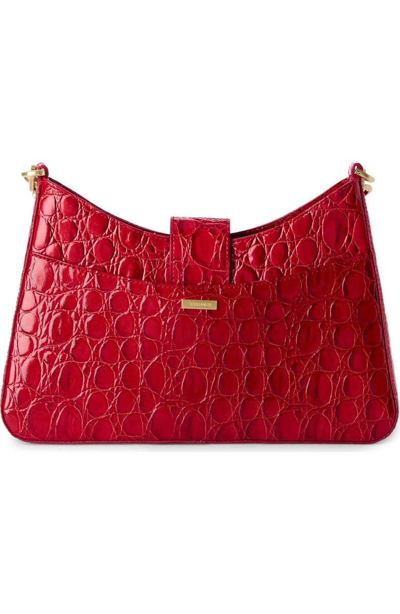 Brahmin Esme Croc Embossed Leather Shoulder Bag, Alternate, color,