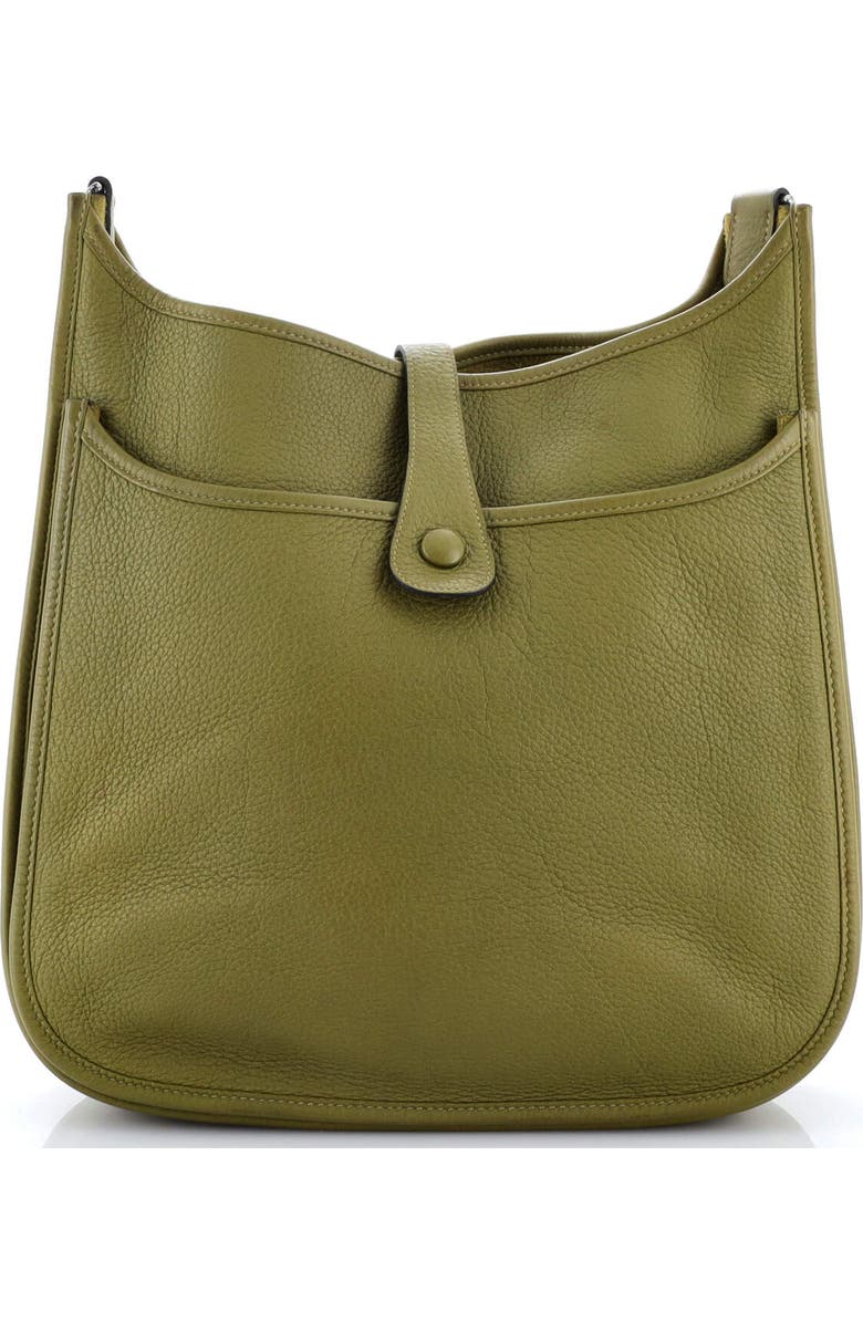 Pre-Owned Hermes Evelyne Bag Gen II Clemence GM, Alternate, color, Vert Chartreuse