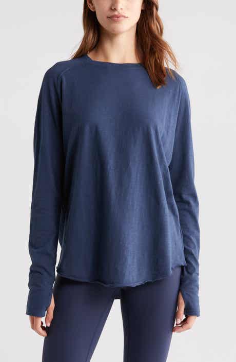 Relaxed Washed Long Sleeve Slub Tee