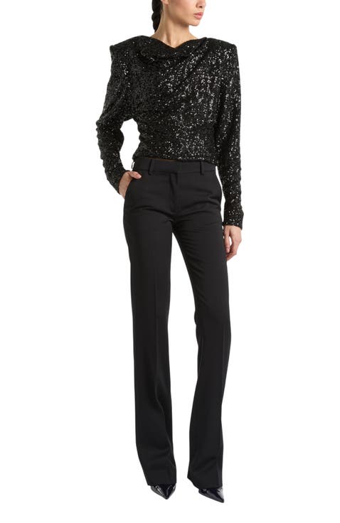 Sequinned Top with Bow