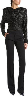 Balmain Sequinned Top with Bow