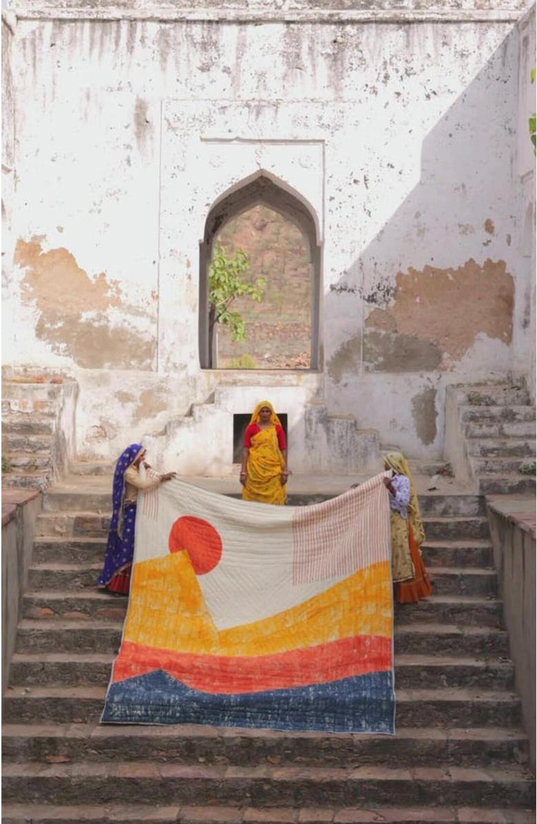 CQC LA Ouray Bedding Set With 2 Shams, Alternate, color, Blue, Orange