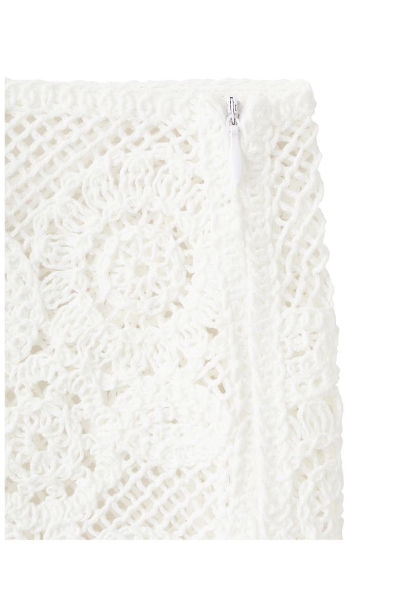 Floral Crocheted Miniskirt, Alternate, color, WHITE