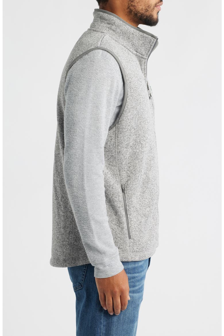 Sweater Fleece Vest, Alternate, color, GREY HEATHER