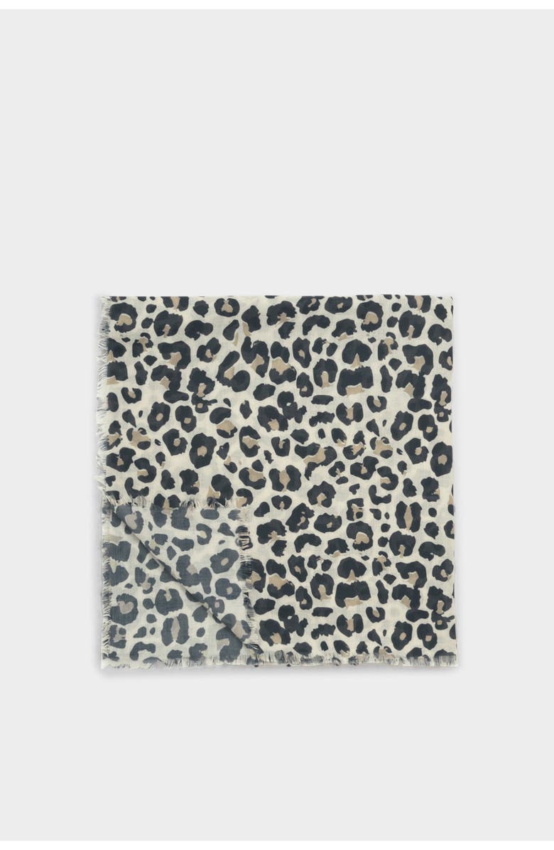 Katie Loxton Leopard Printed Scarf, Main, color, Taupe