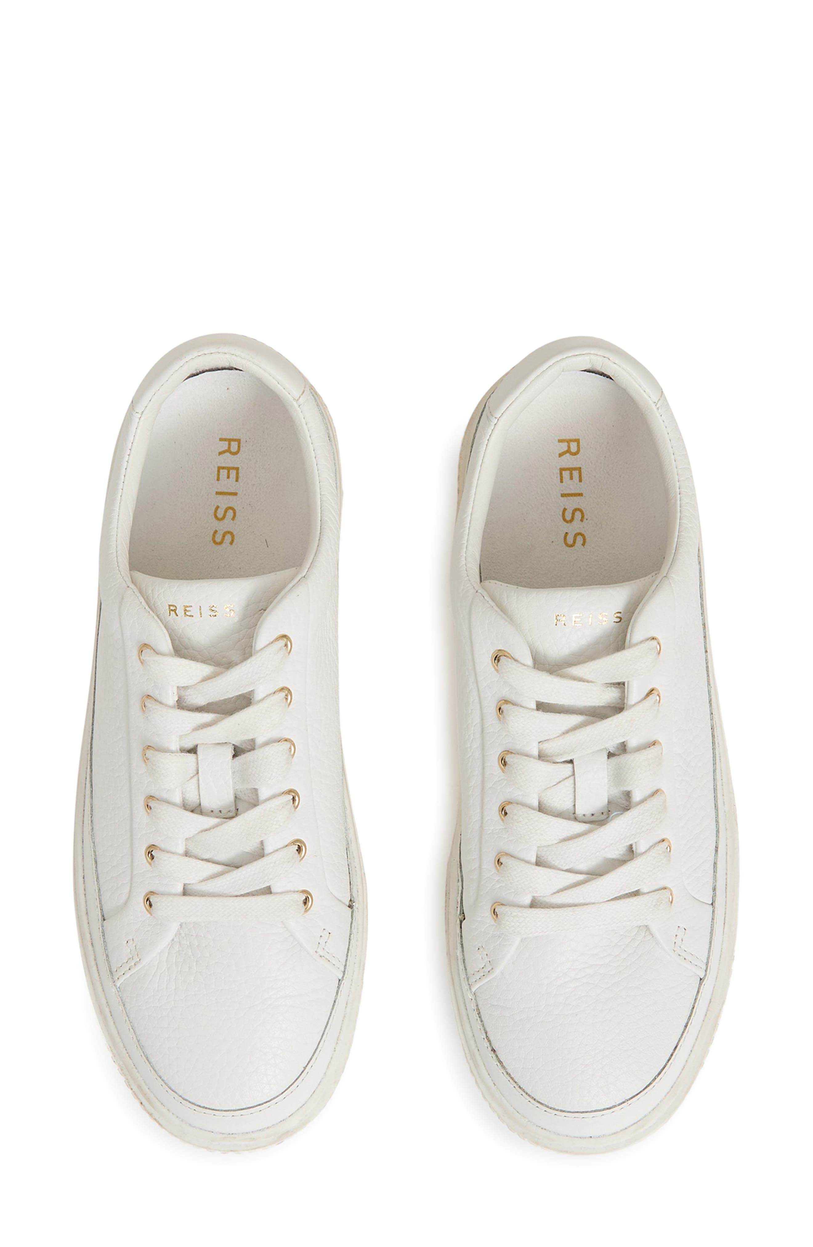 Reiss Leanne Platform Sneaker, Alternate, color, White