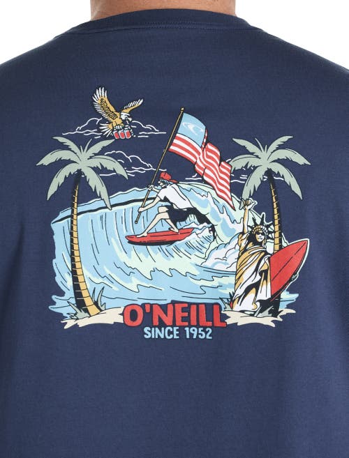 O'neill Big & Tall Eagles Fly Graphic Tee In Blue