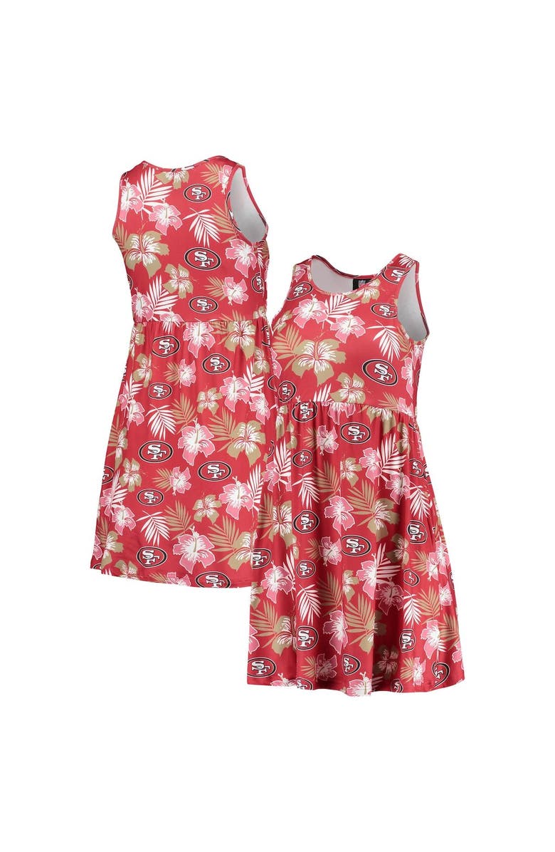 FOCO Women's FOCO Scarlet San Francisco 49ers Floral Sundress, Main, color, 
