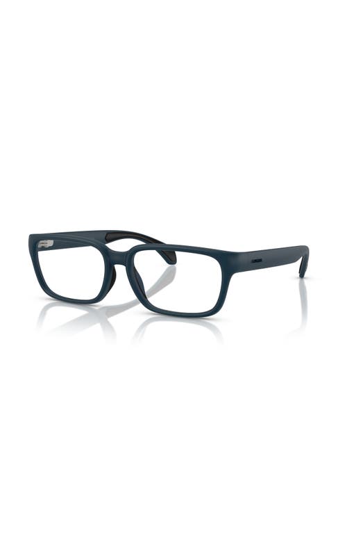 Moncler 55mm Rectangle Optical Glasses In Blue