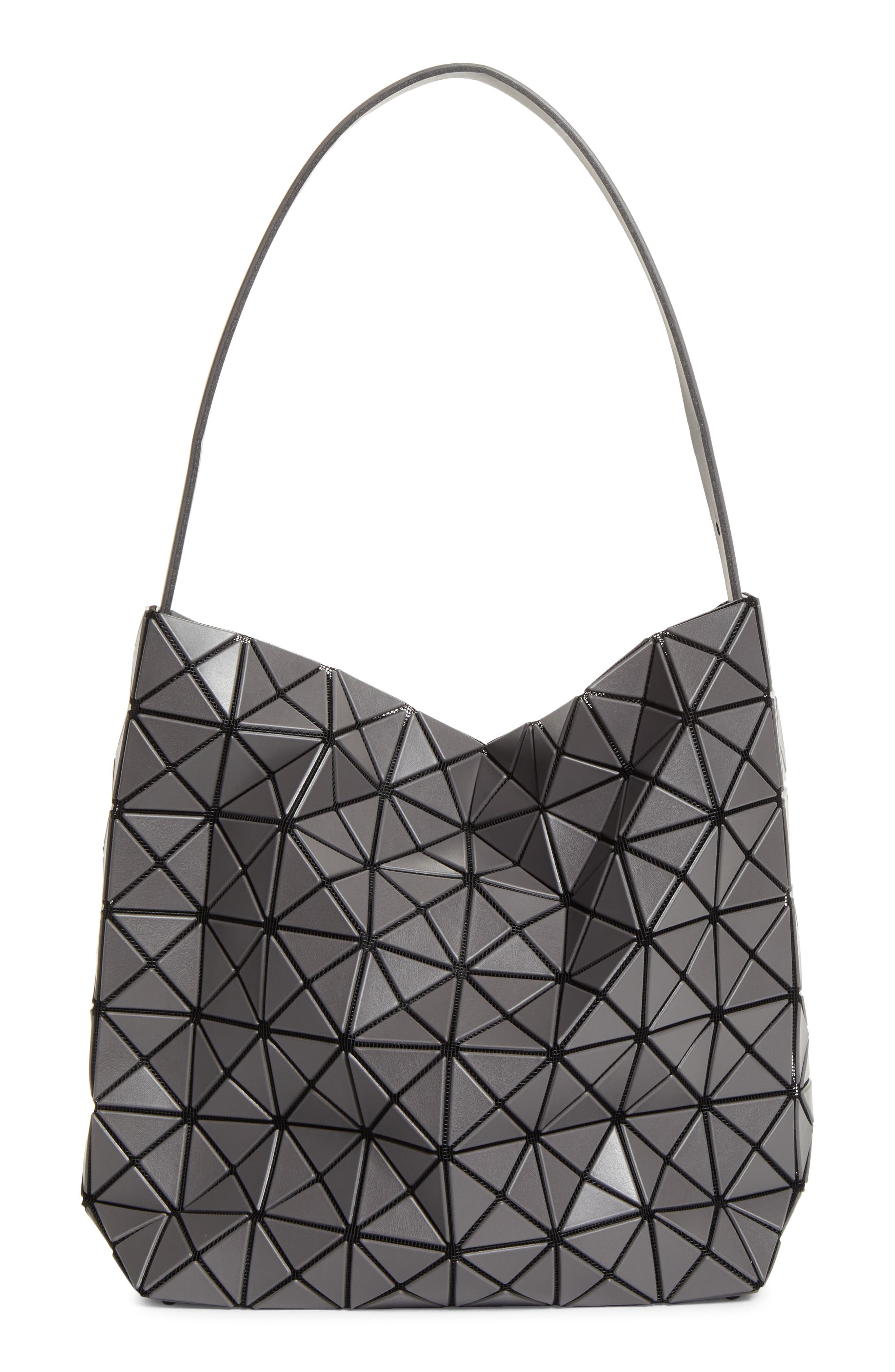 Bao Bao Issey Miyake Valley Hobo Bag, Main, color, Charcoal