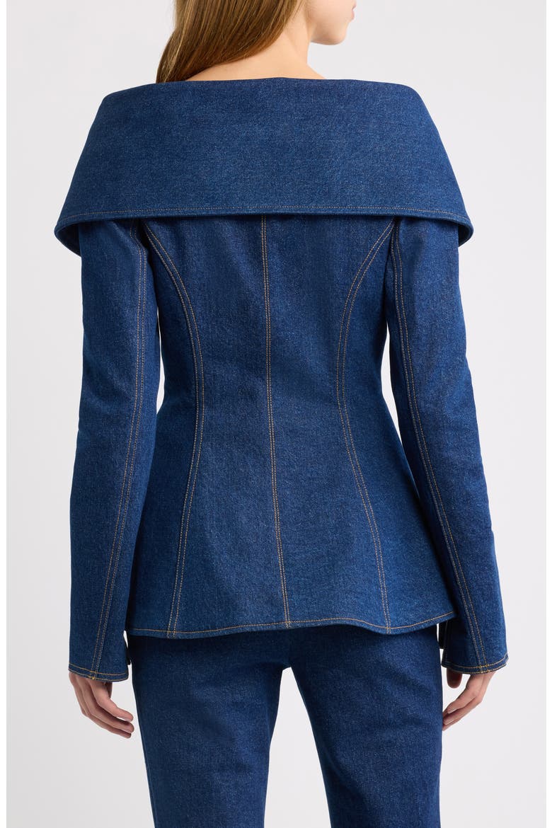 Jordan Double Breasted Denim Jacket, Alternate, color, BLUE