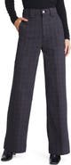 AG Deven Plaid High Waist Wide Leg Pants