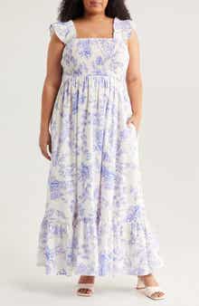 MELLODAY Floral Print Maxi Sundress