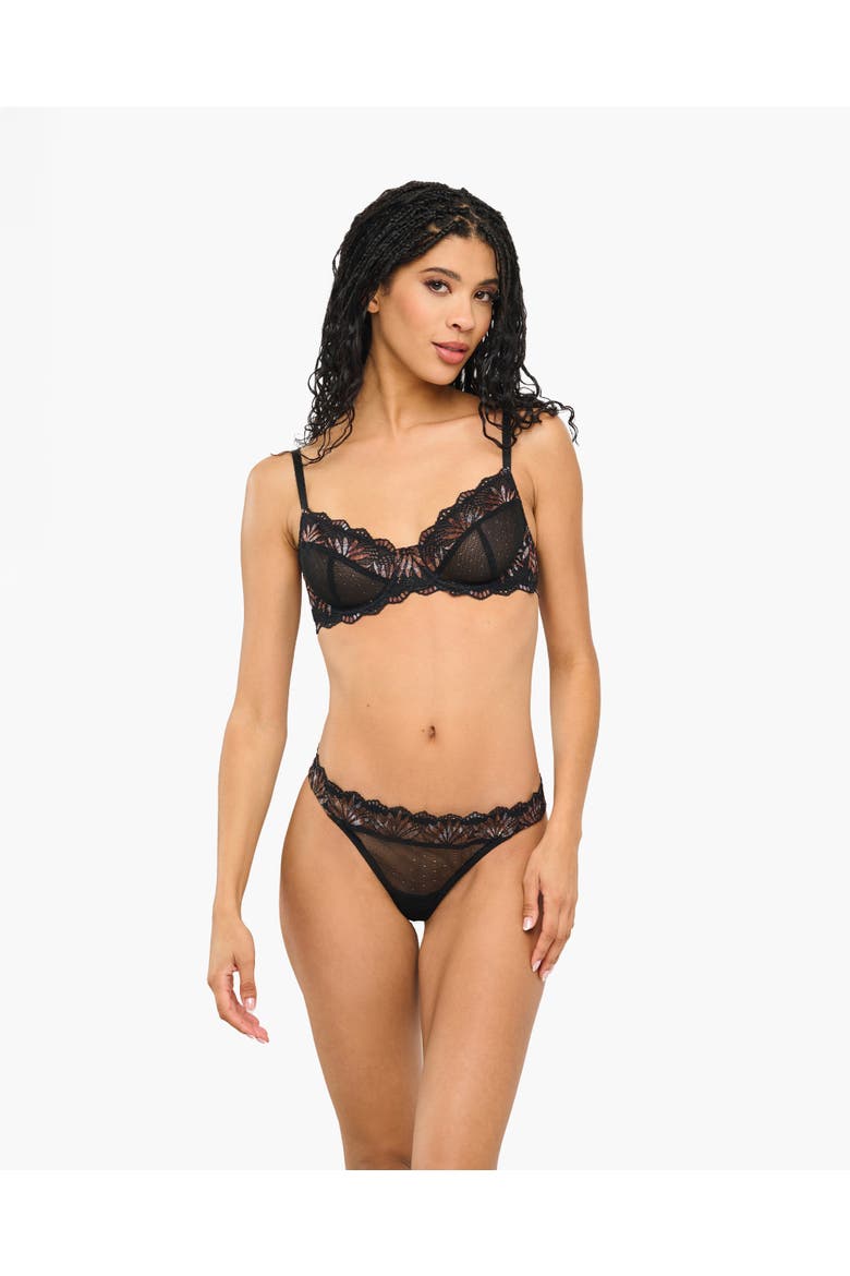 Amalia Low Rise Thong, Main, color, Black/Bacio