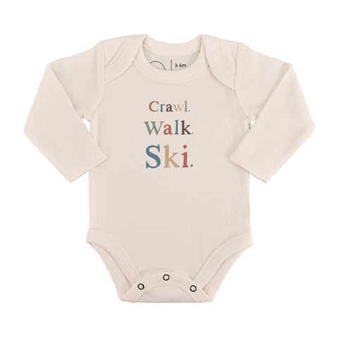 Organic Baby Graphic Bodysuit | Crawl Walk Ski (baby)
