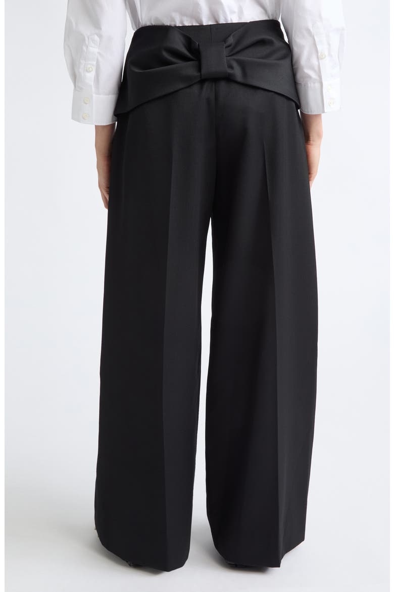 Back Bow Wide Leg Trousers, Alternate, color, BLACK