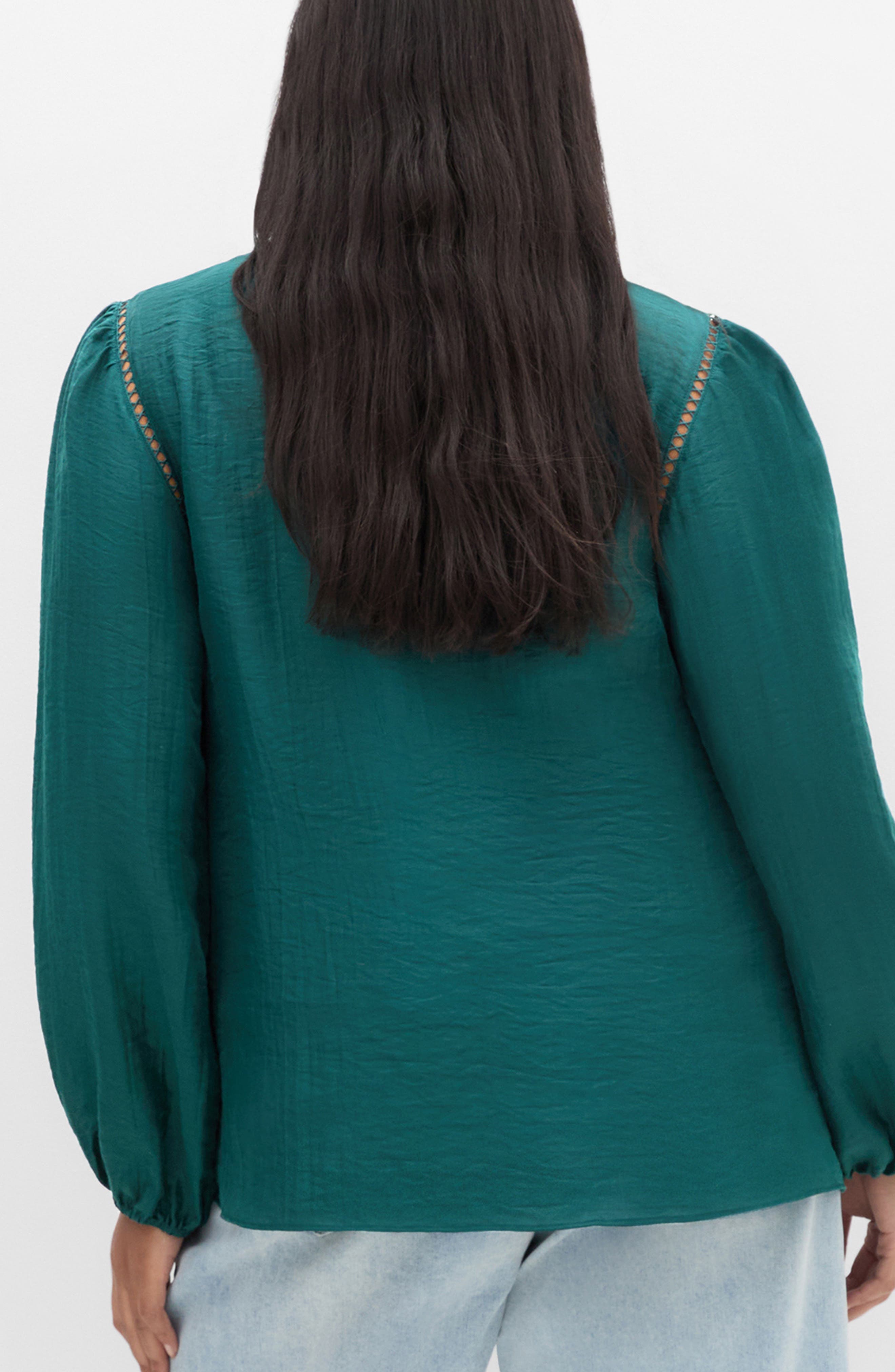 Lorelai Open Stitch Satin Top - image 4