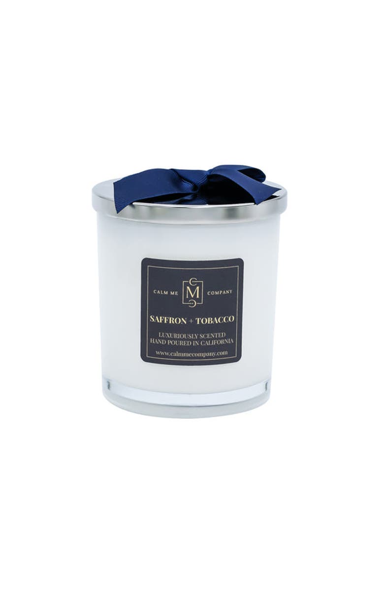 Calm Me Saffron + Tobacco Candle 340G, Main, color, NO COLOR