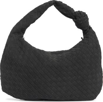 Woven Faux Suede Clutch