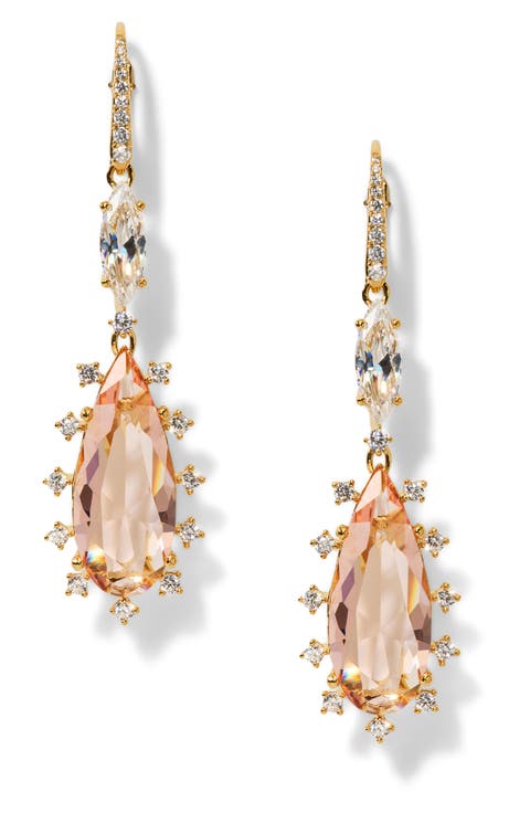 Mojito Cubic Zirconia Drop Earrings