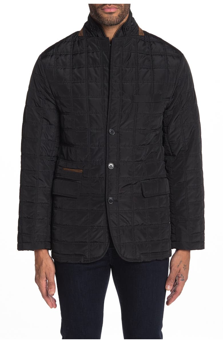TailorByrd Quilted Elbow Patch Dickey Jacket, Alternate, color, 