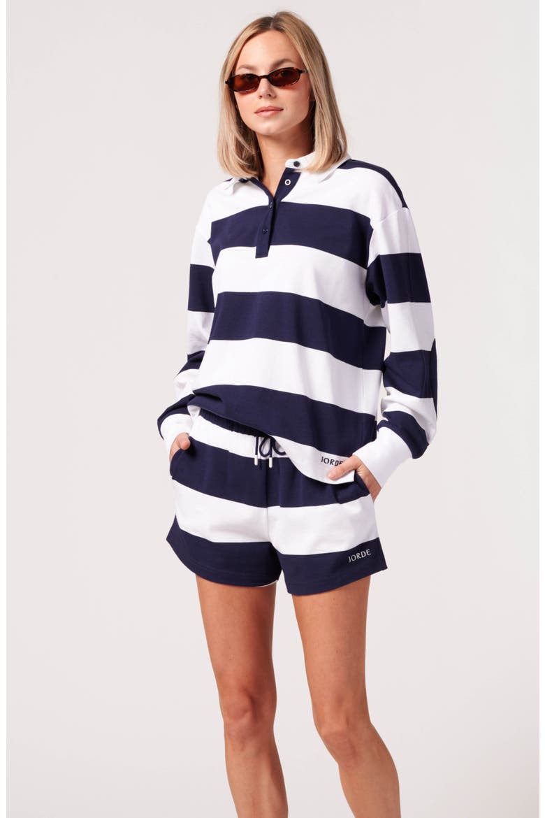 Georgie Rugby Polo, Alternate, color, Sailor Stripe
