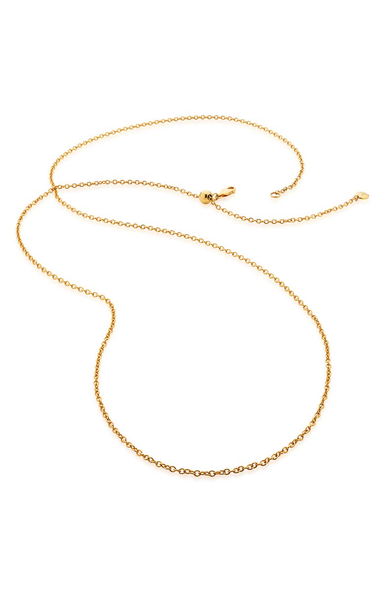 Monica Vinader Rolo Chain Necklace, Main, color, Yellow Gold