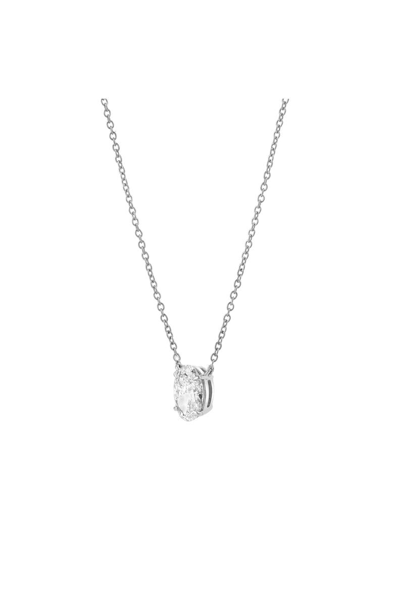 Oval Obsession 14K Gold Lab Grown Diamond Necklace - 1.50 ct, Alternate, color, 14K White Gold