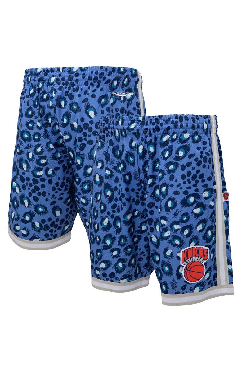 Mitchell & Ness Men's Mitchell & Ness x Uninterrupted Blue/White New York Knicks Hardwood Classics Swingman Shorts, Main, color, Blue
