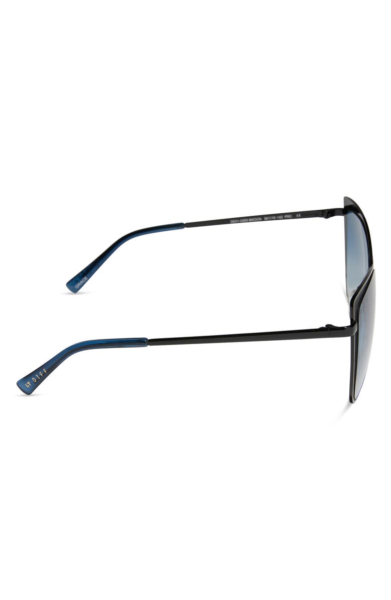 DIFF 58mm Square Sunglasses, Alternate, color, Black Ocean