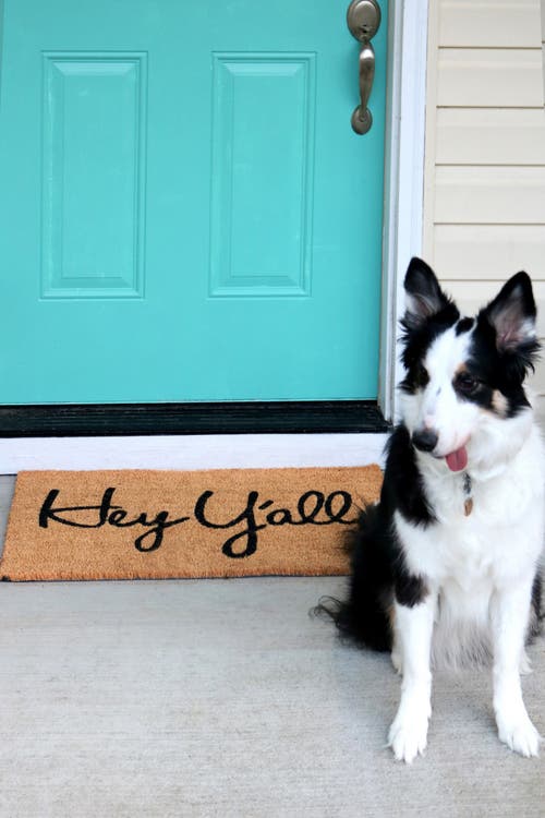 Tag Hey Y'all Southern Rectangle Coir Door Mat Beige Indoor Outdoor In Brown
