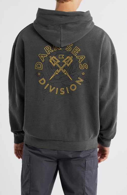 Dark Seas Thorn Bush Oversize Cotton Blend Hoodie In Gray