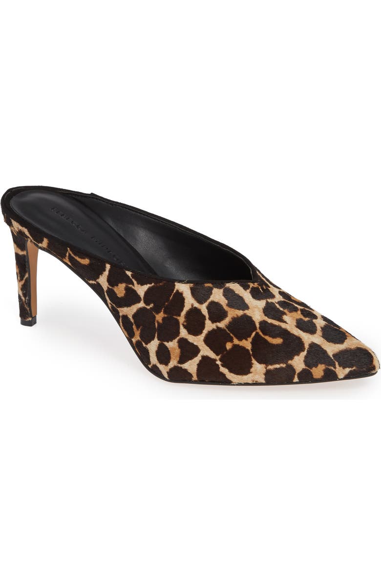 Rebecca Minkoff Gabien Leopard Print Genuine Calf Hair Mule, Main, color,