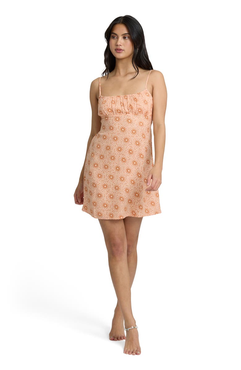 Billabong Dreaming of Sun Mini Sundress, Alternate, color, Light Peach