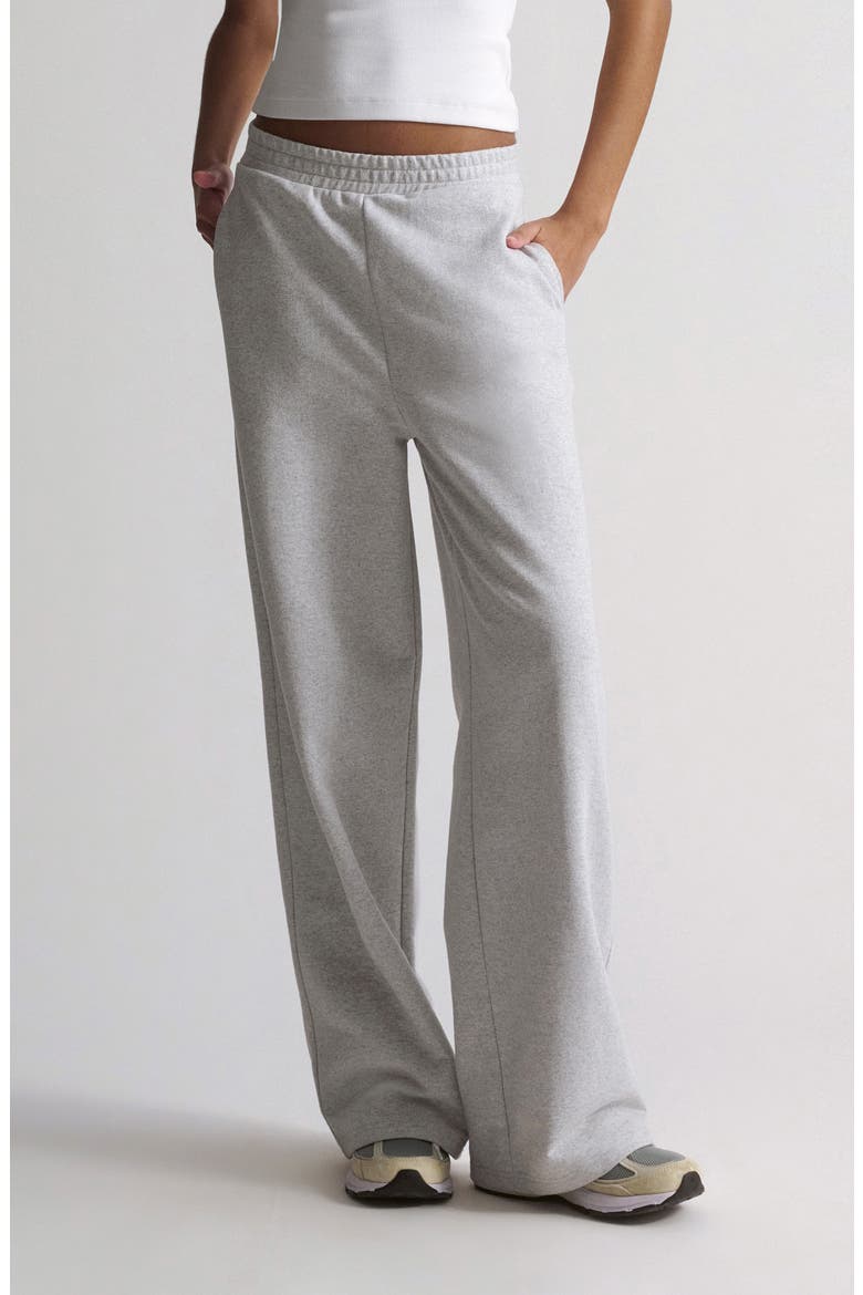 Wide Leg Sweatpants, Main, color, LIGHT GREY MELANGE