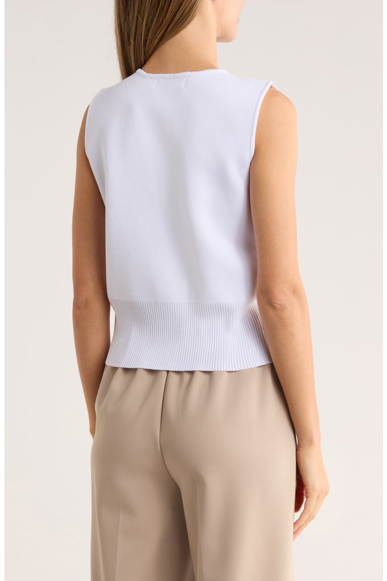Julianna Button Front Sweater Vest, Alternate, color, WHITE