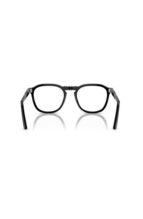 Persol 52mm Square Optical Glasses In Black