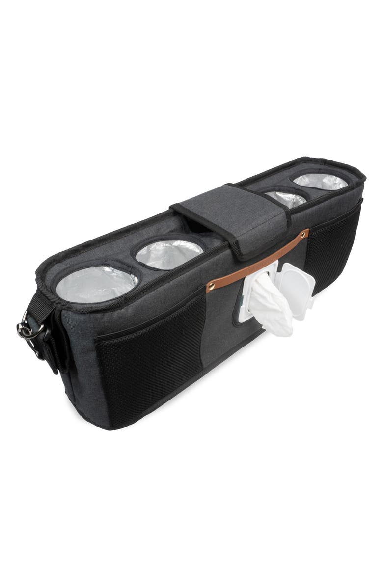 WonderFold 4-Cupholder Parent Console, Alternate, color, Black