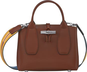 Longchamp leather Rozo Crossbody Shoulder Bag beige