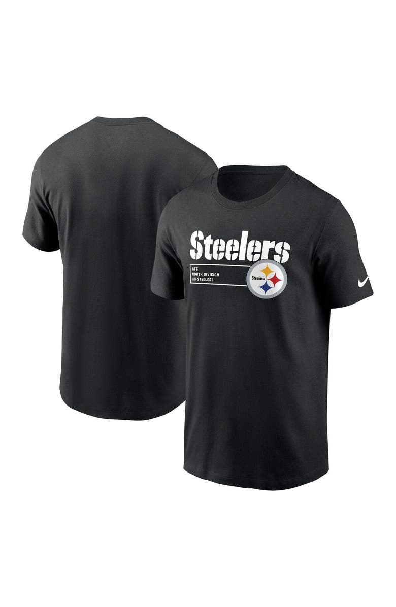 Nike Men's Nike Black Pittsburgh Steelers Division Essential T-Shirt, Main, color, 