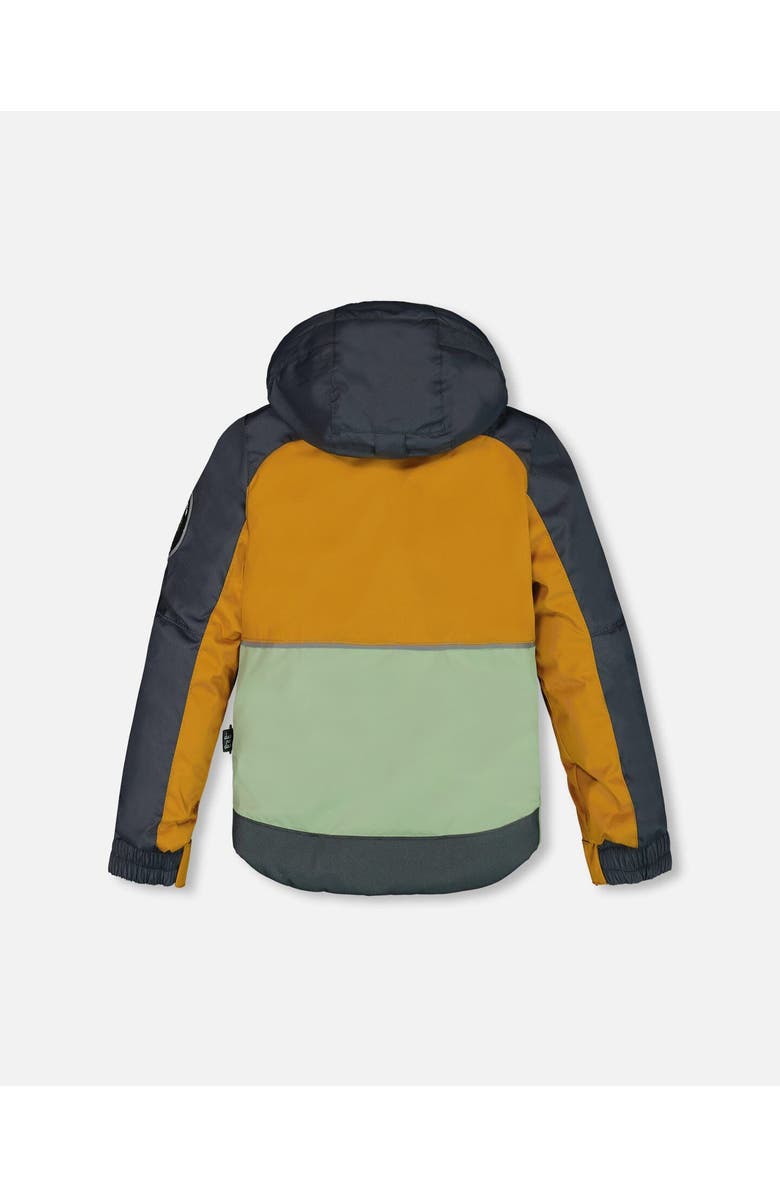 Deux par Deux Boy's Two Piece Snowsuit Colorblock And Print Camo Dark Gray, Alternate, color, 