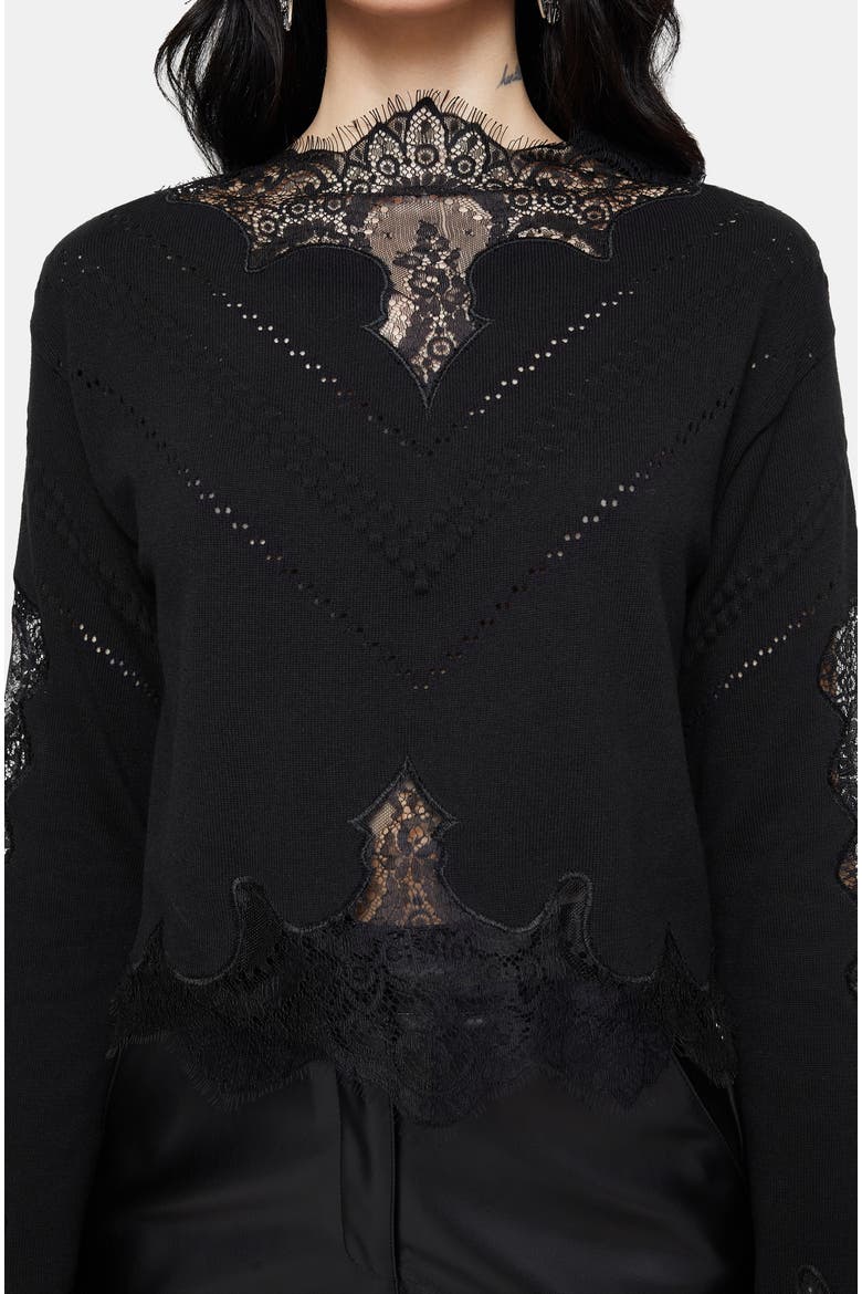 Stormwoken Pointelle Knit Jumper, Alternate, color, Black