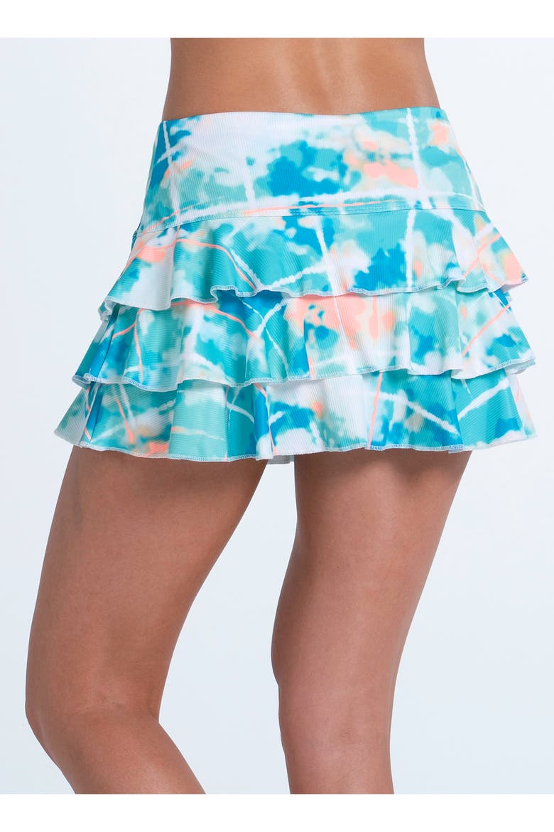 Oasis Ruffle Skirt, Alternate, color, Green