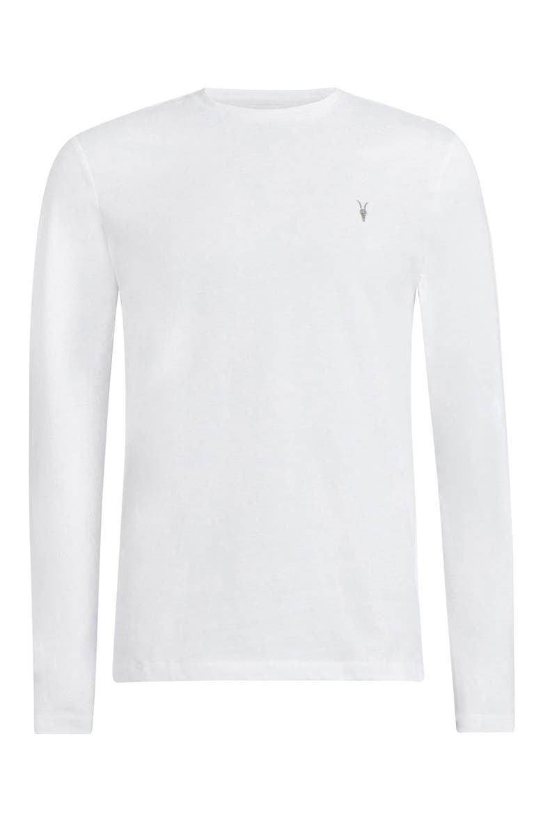 Brace Long Sleeve Cotton T-Shirt, Alternate, color, OPTIC WHITE