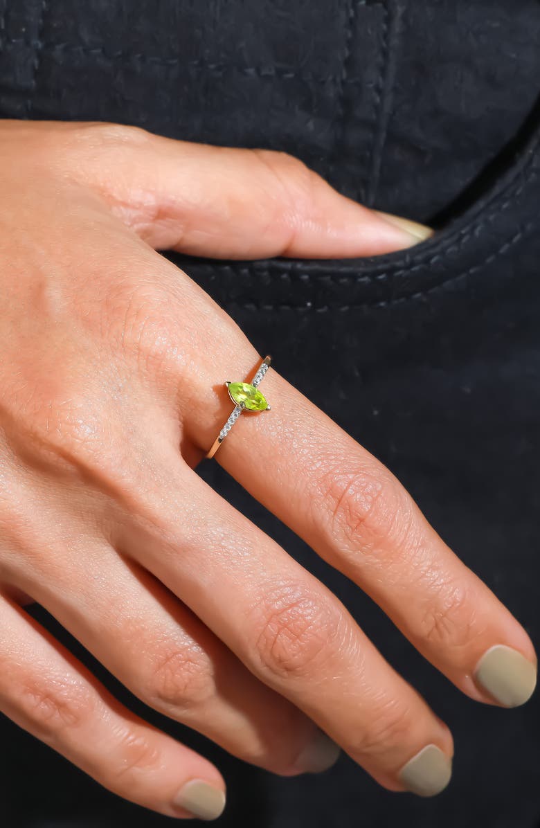 YS GEMS Marquis Gemstone Ring, Alternate, color, Light Green