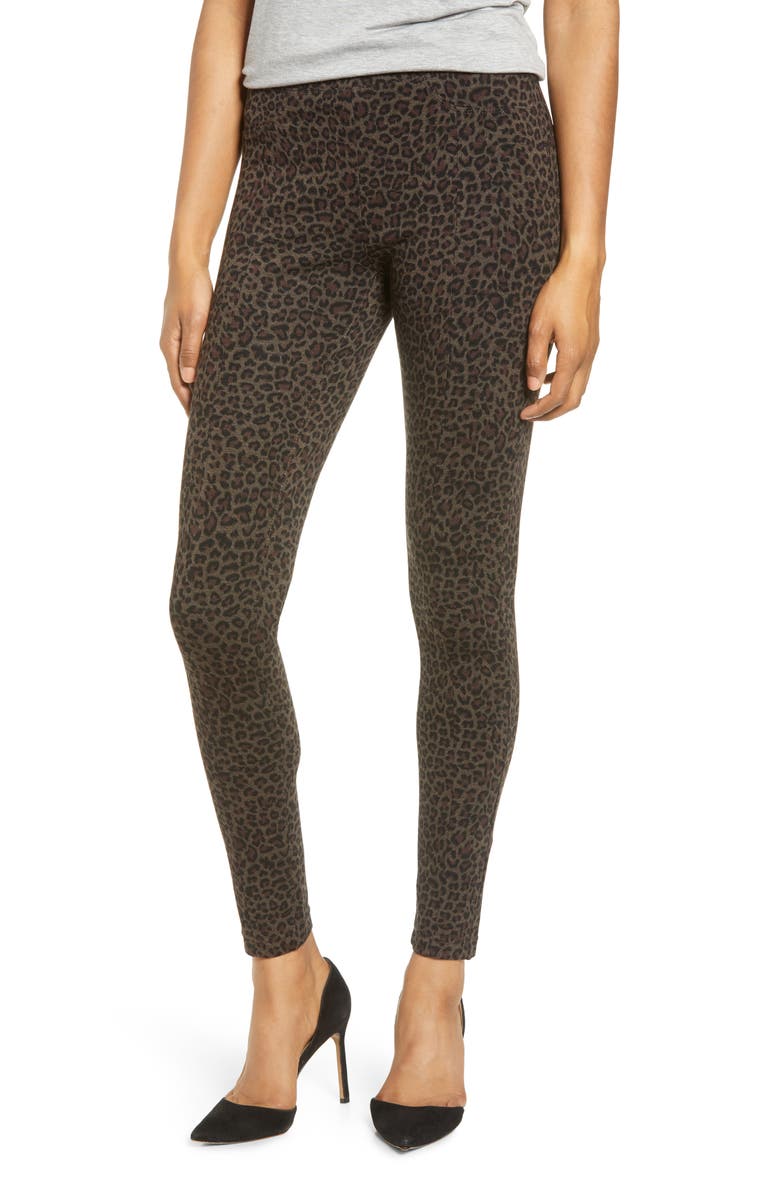 BLANKNYC Leopard Print Pull-On Skinny Pants, Main, color, 