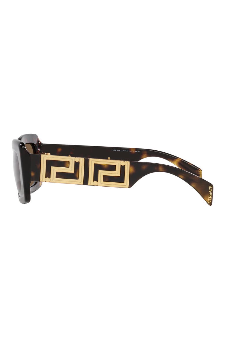 54mm Rectangular Sunglasses, Alternate, color, HAVANA