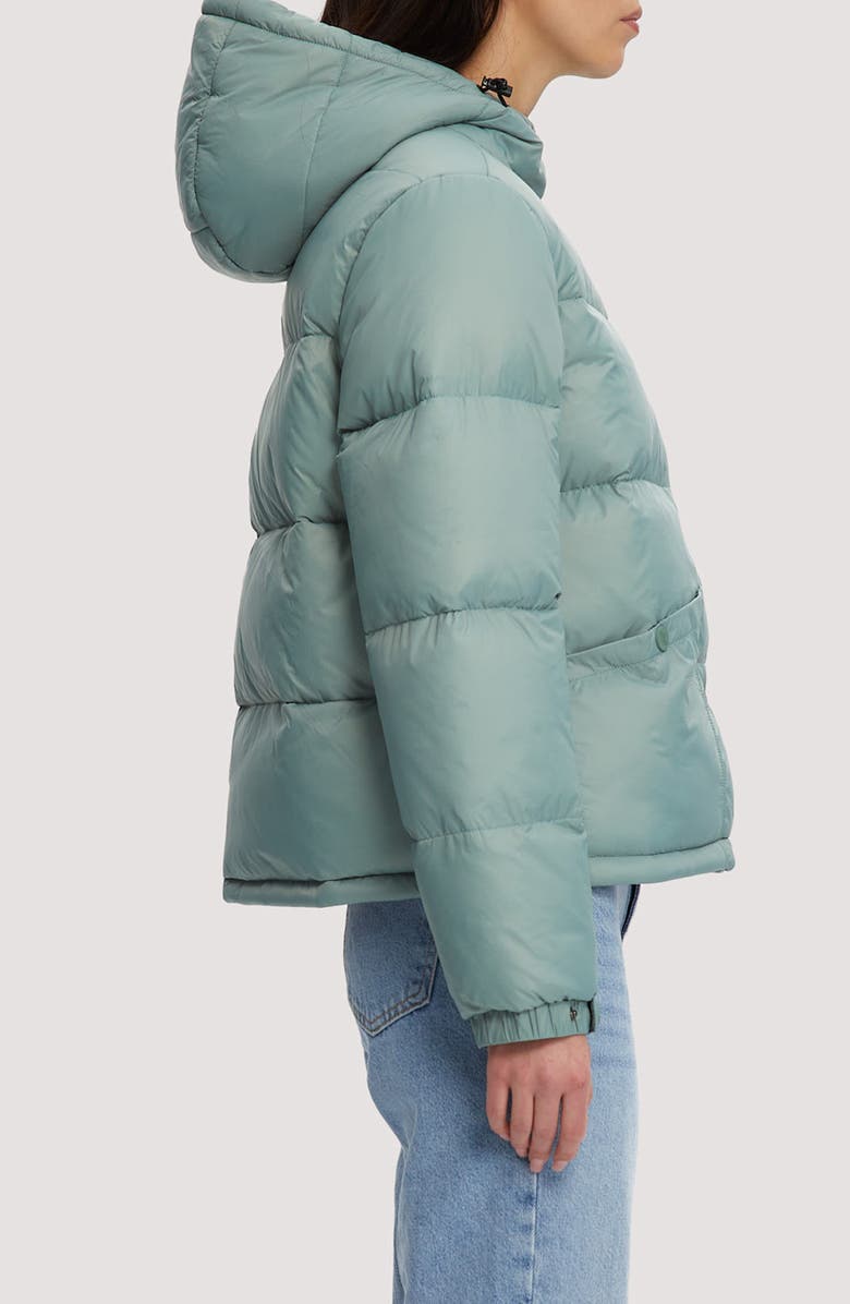 Noize Winona Hooded Puffer Jacket, Alternate, color, Sea Surf/ Pale Mauve