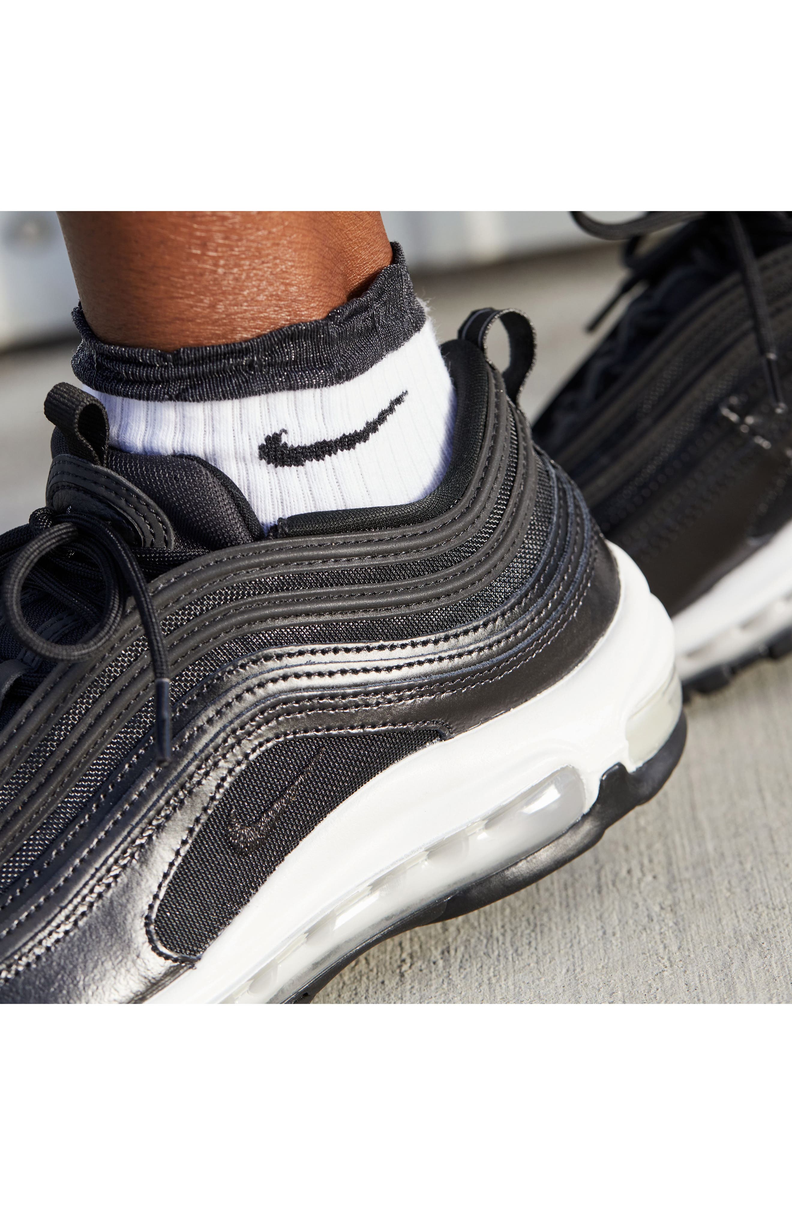 Air Max 97 Sneaker, Alternate, color, BLACK/ WHITE/ DARK GREY