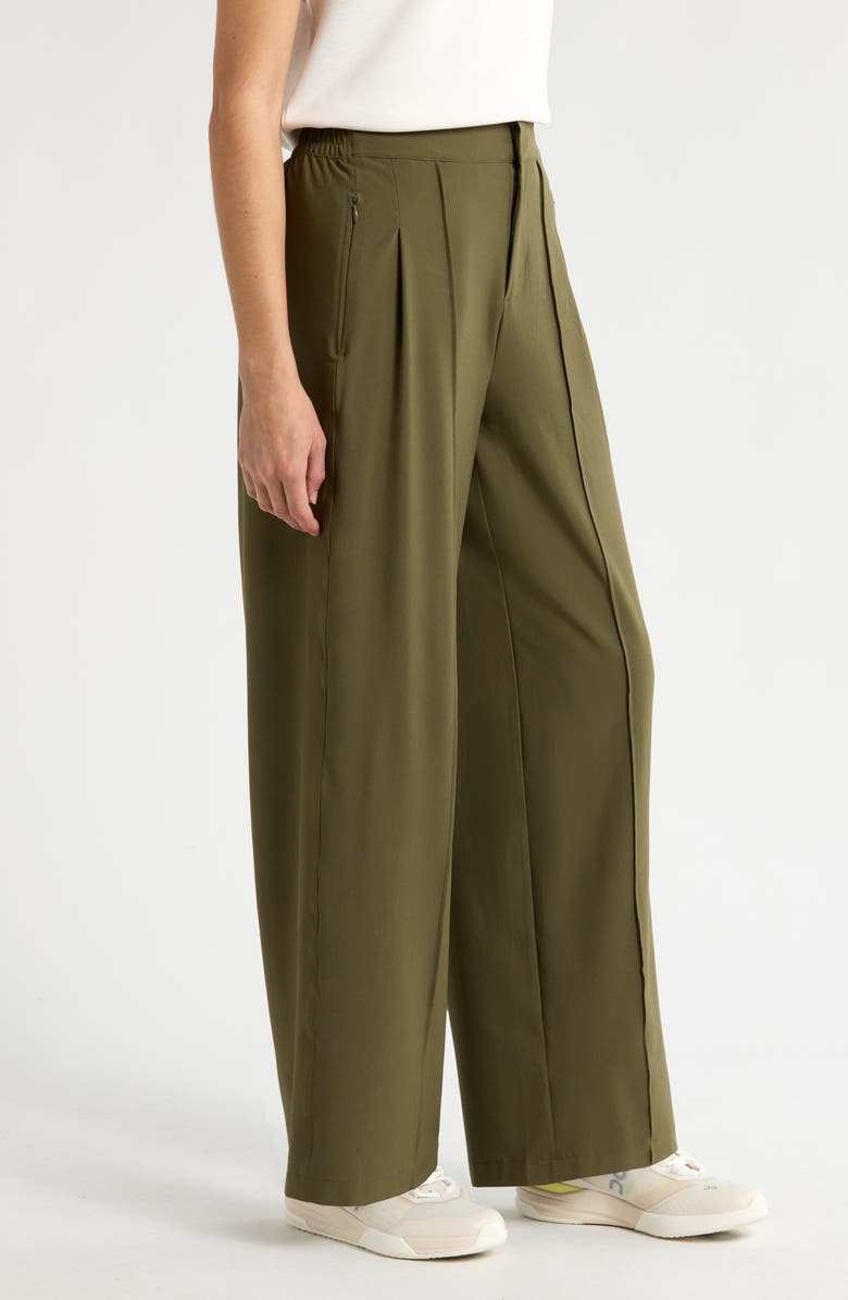 Zella Impress High Waist Pants, Alternate, color, Olive Night